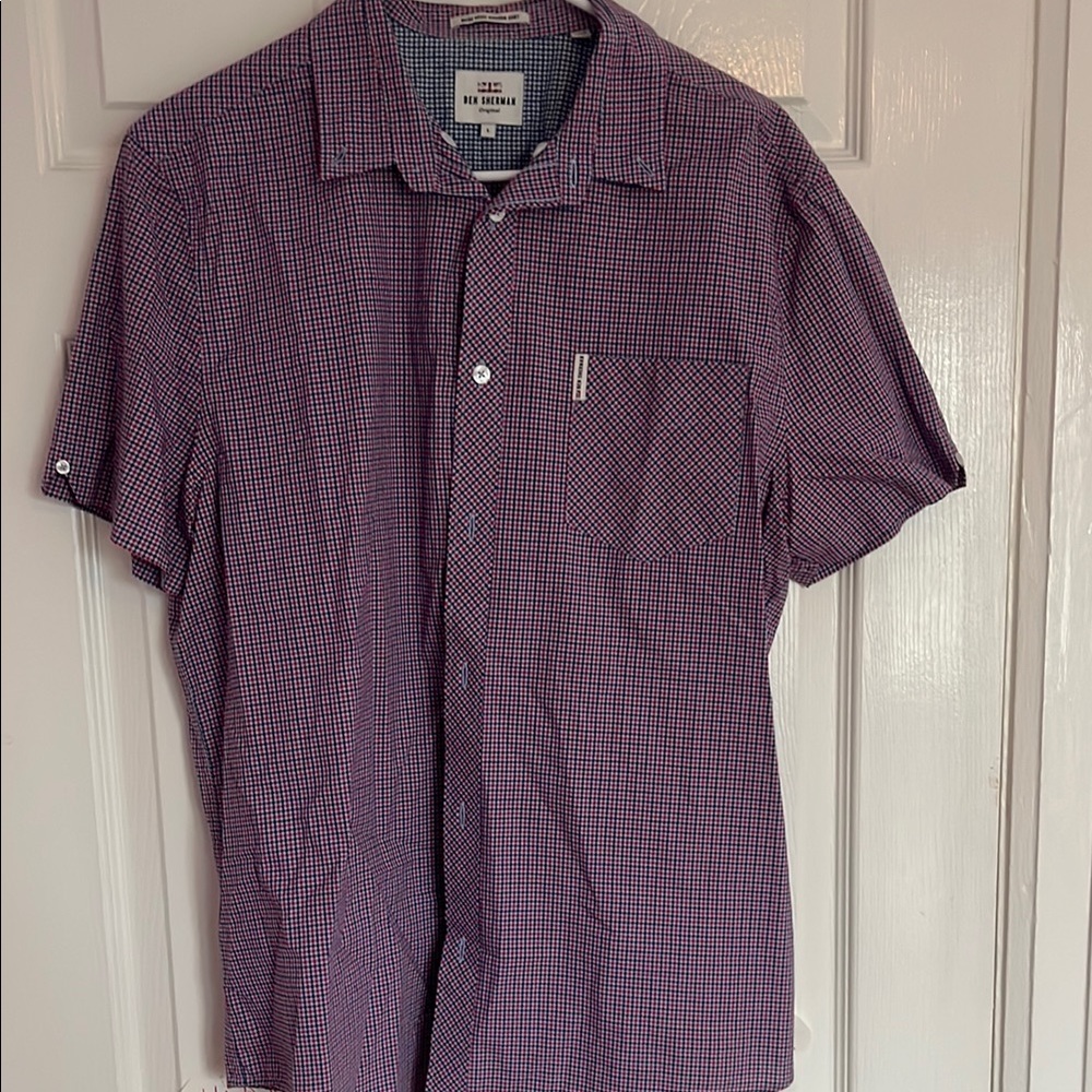 Ben Sherman Red/ Blue Gingham Shirt Relaxed Fit